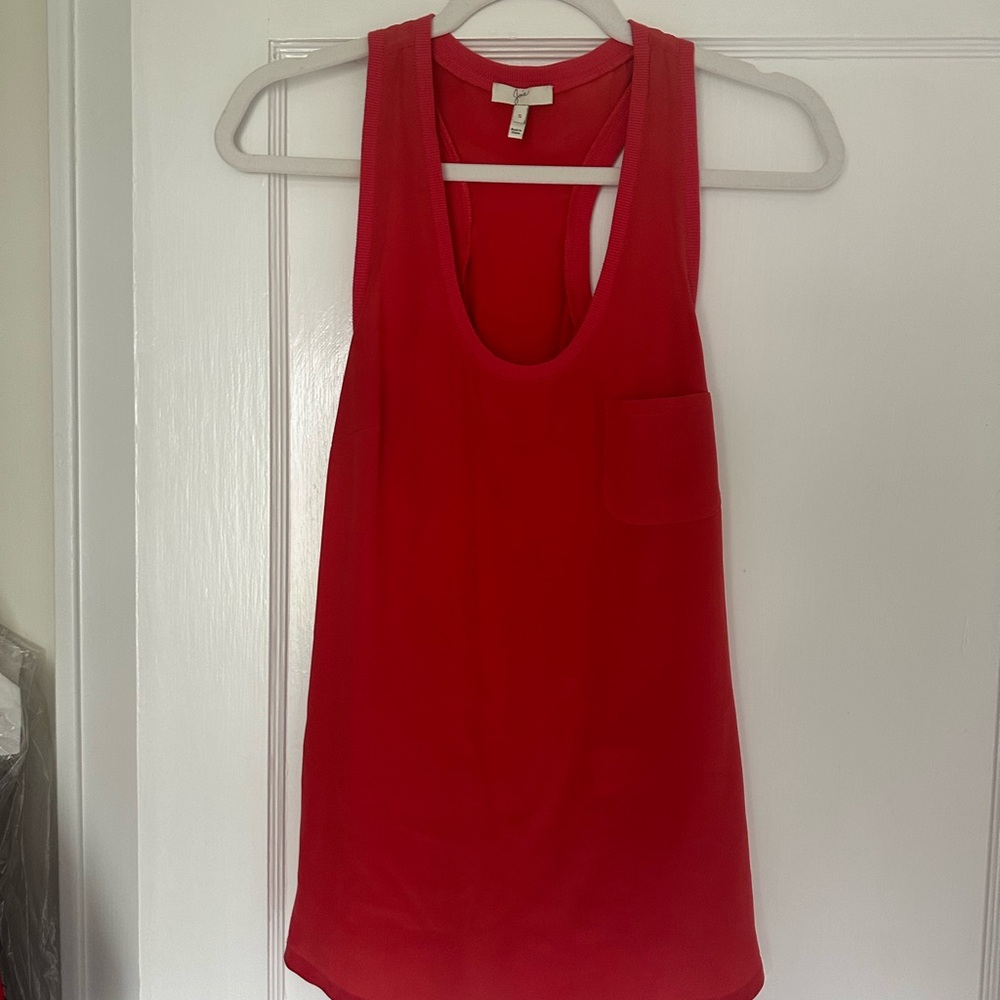 Joie red silk Sleeveless Top